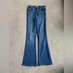 ZARA Dark Blue High Rise Bootcut Flare Jeans